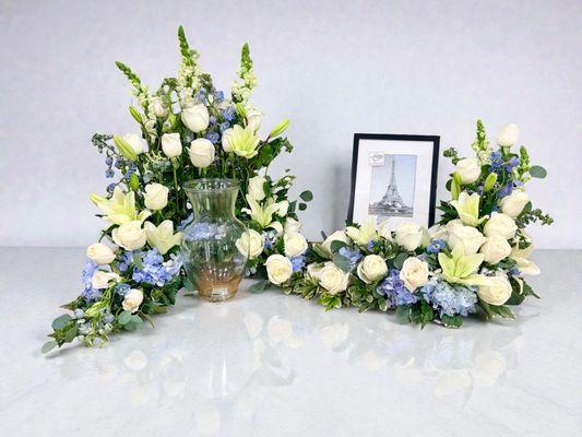 Urn + Photo Floral Piece