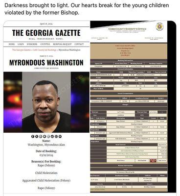 Bishop Myrondous Washington from Agape Global Church.