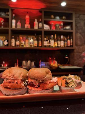 Coconut shrimp sliders.