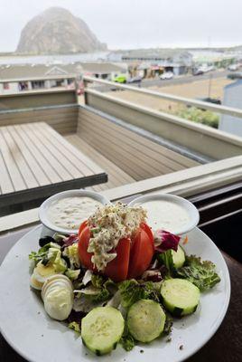 Crab and Shrimp Salad - Mixed with mayonnaise, egg, & celery stuffed in a whole tomato