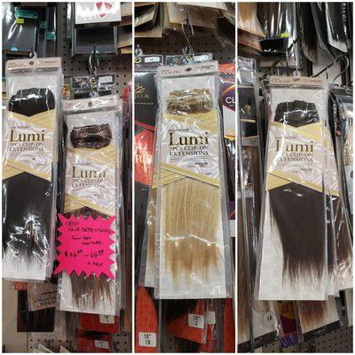 New human hair extensions from Hair Couture.There are 8 colors 1, 1B, 2, 4, T1B/30, 4/27, 4/30, and 27/613 with 12 inch.Come and get it!