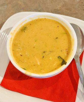 Thai chicken & rice soup.