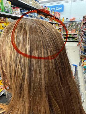 She said she values her job and thats why she charges what she charges. Look at the job she does. The other side of my head looks like this.