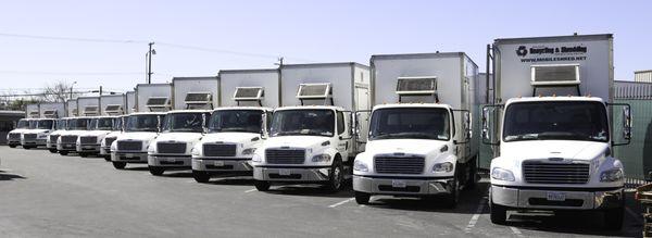 Here is a photo of out current fleet of trucks