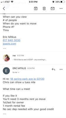 No thank "u". Learn how to speak to prospective clients professionally.