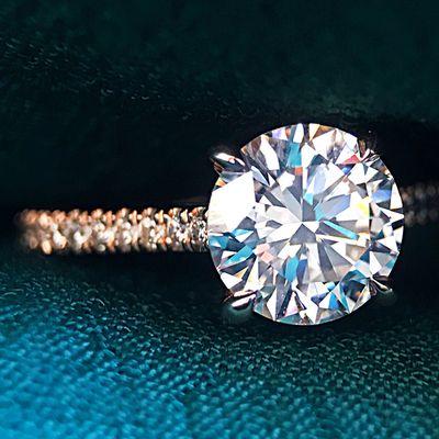 Gorgeous Pave Solitaire - one of our specialties!