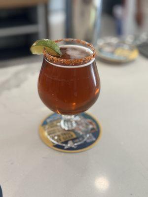 Tajin rim with a tipsy tea