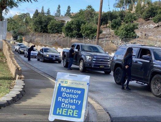 Covid-safe drive thru registration events.