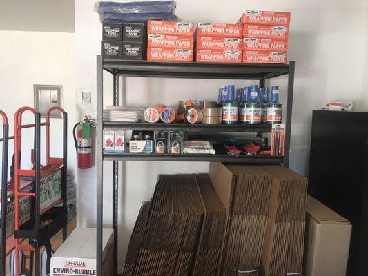 ""U-Haul moving supplies.