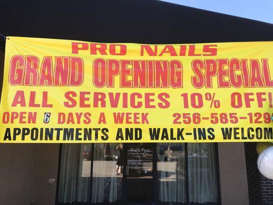 Grand Opening! Come by and experience our great products and services!