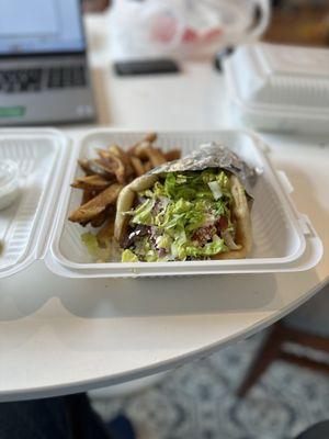 Thicc gyro and perfect fries