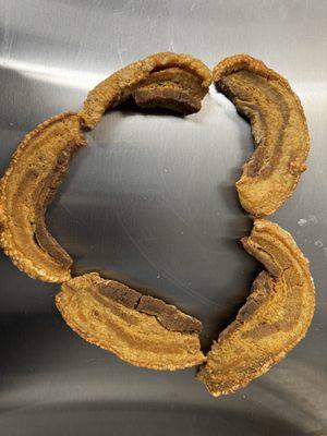 Chicharrones in the shape of a heart .