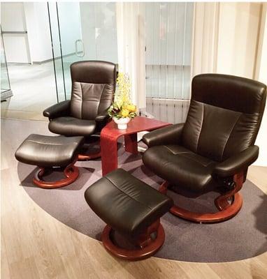 Stressless recliner limited edition President and Senator now in stock and back in production sit back and relax at our stressless gallery