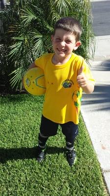 Loving the jersey and ball each kiddo gets!