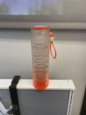 Love my inspiration glass tumbler it's my go to for my daily drinks here at work weather it's my water or juice.