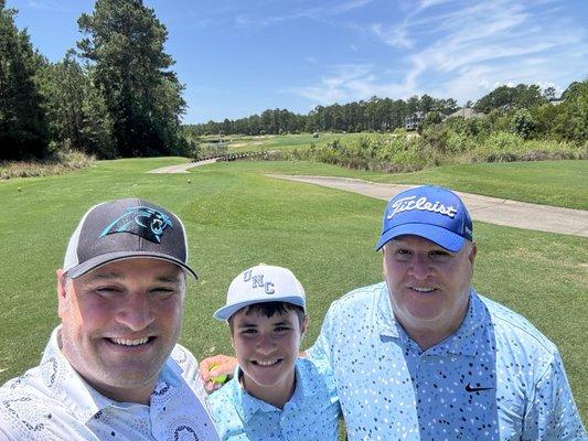 Hole 18 in the background