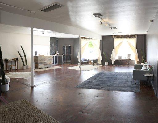 Wide view inside. The floors have been redone and are now glossy concrete.