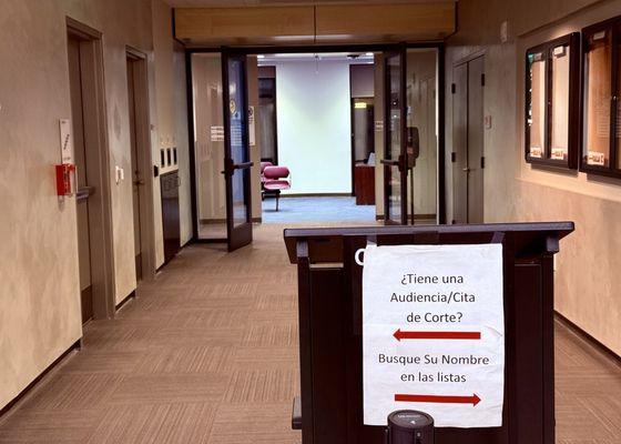 This is the direction for people with court today.