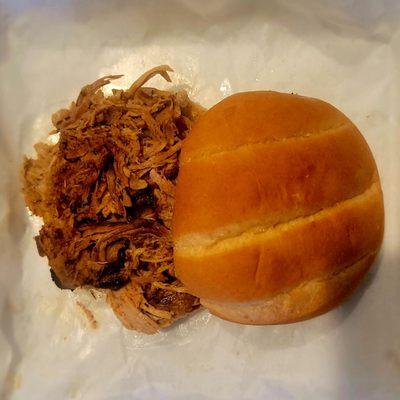 Pulled pork sandwich.