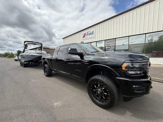 Megacab and Wakesetter combo in for Back To New with Ceramic Coating Maintenance looking amazing and very happy regular customer