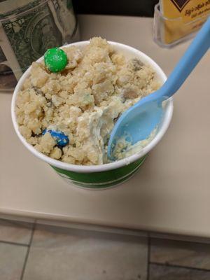 Small cup with cookie dough