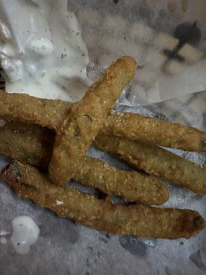 Green bean fries after we ate most of them