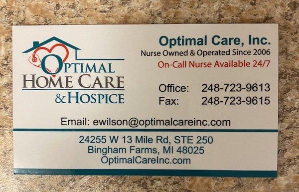 Optimal Care