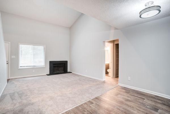Townhome Living Room with Fireplace