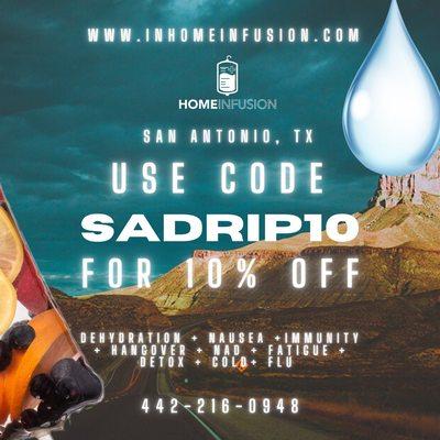 In Home Infusion - Mobile IV Therapy - San Antonio