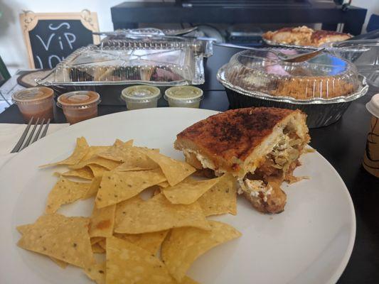 To Go platter - Pambazo, Chips, Mole, and more