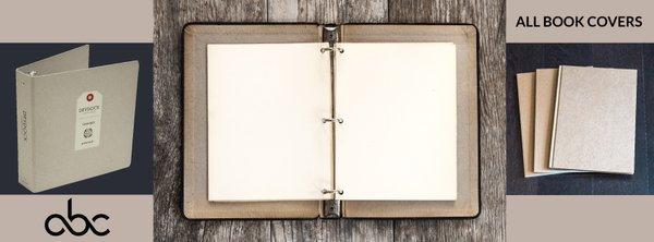 Custom Ring Binders, Graphic Logo Ring Binders, Wood Ring Binders, Recycled Material Ring Binders.