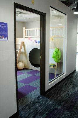 One of our two available playrooms - this one designed for older kids and includes a reading nook and a loft.