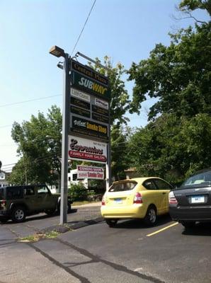 Here's the sign to look for outside the building.