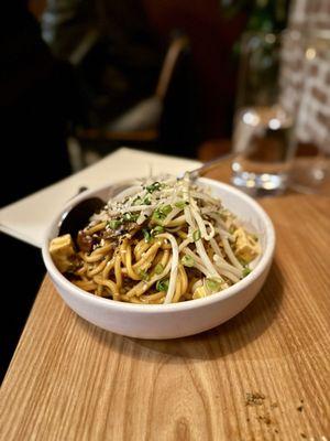 Mapo Tofu Noodles - shiitake, eggplant, fermented fava, bean sprout, chill pepper