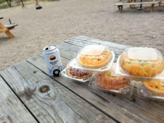Pecan, quiche, and cornbread pies!
