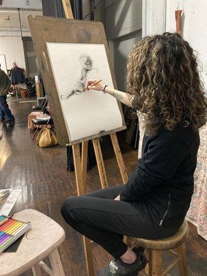Hipbone Art Studio
 Drop in Figure Drawing
 sessions.