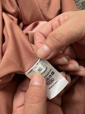 The "size it's suppose to be"