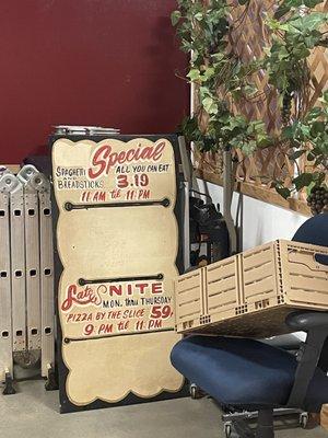 Vintage sign from one of the original locations.