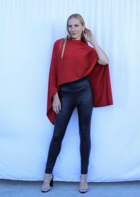 Women's one size Poncho can be worn four different ways