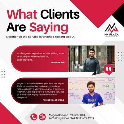 What clients are saying