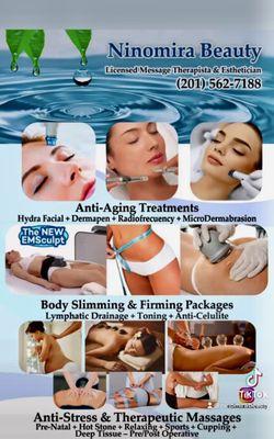 Massage
Facials
Colon hydrotherapy