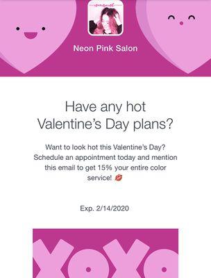 Valentines Day Promo.