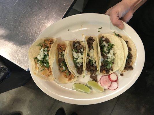 $1 tacos every Tuesday all with homemade tortillas