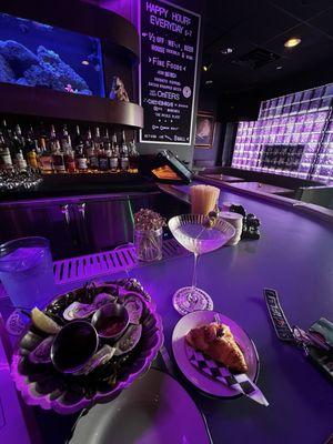 Oysters and bread martini