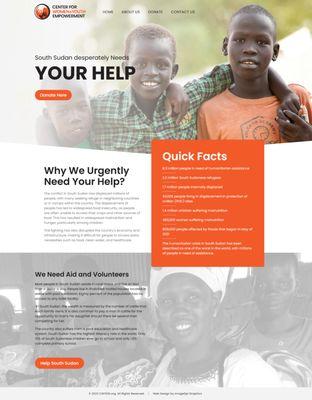 A website we designed for a non-profit organization.