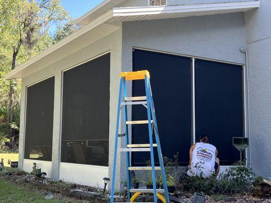 Rescreening a Screenroom in Sanford