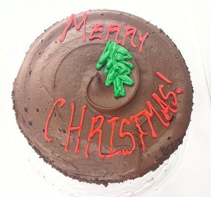 Merry Christmas chocolate cake, Publix, Westchase, Tampa