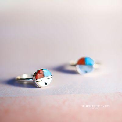 Sun face ring Zuni hand made Native American jewelry