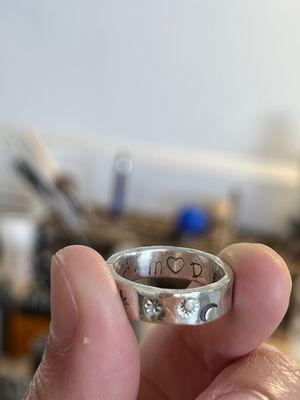 Rings, engraving, embossing