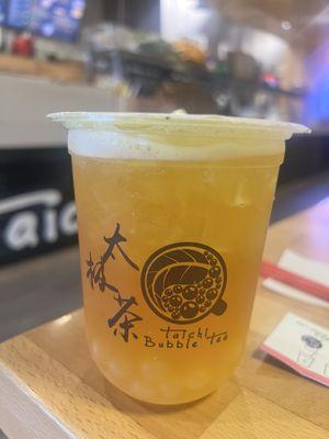 Passionfruit InfruiTea, small size with lychee boba